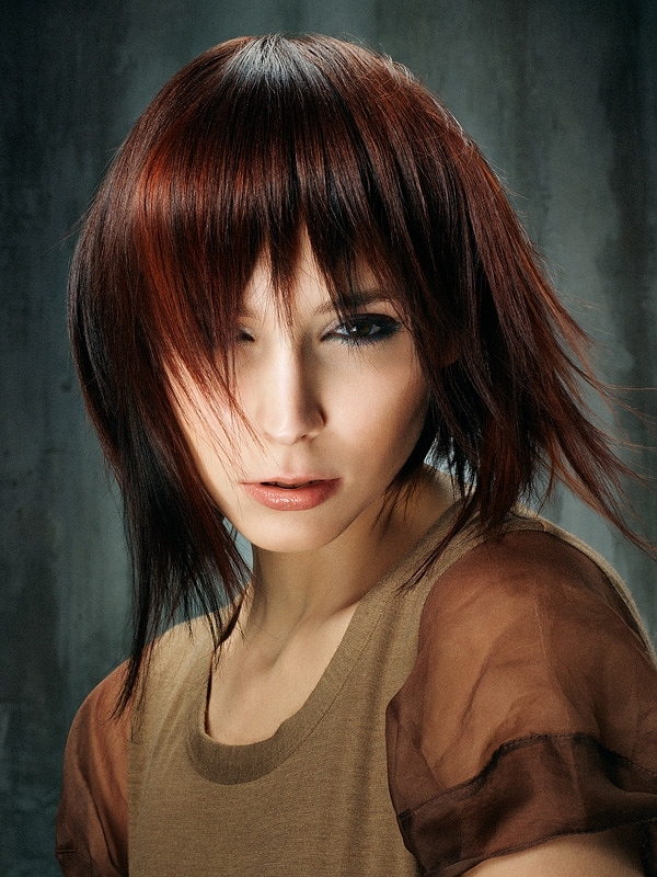 Couleur de cheveux mélangée glam