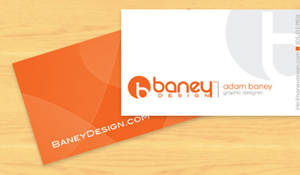 Cartes de visite de conception de Baney