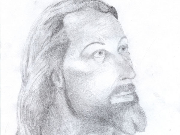 Dessin rapide du Christ