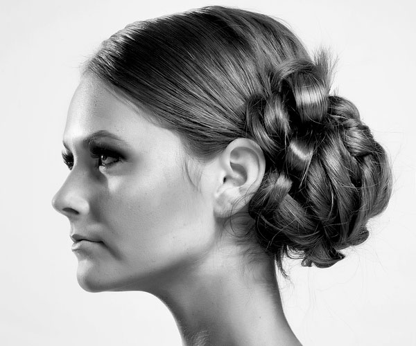 Chignon lourd côté