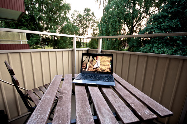 Bureau avec vue sur le jardin