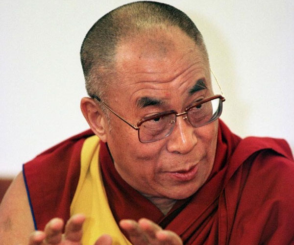 Ευτυχισμένη εικόνα του Δαλάι Λάμα