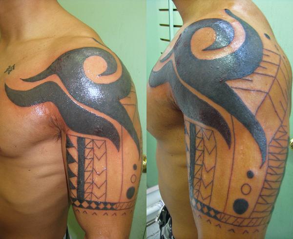 Tribal Shoulder Tattoo