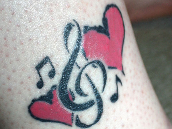 Treble Clef Music Love Tattoo