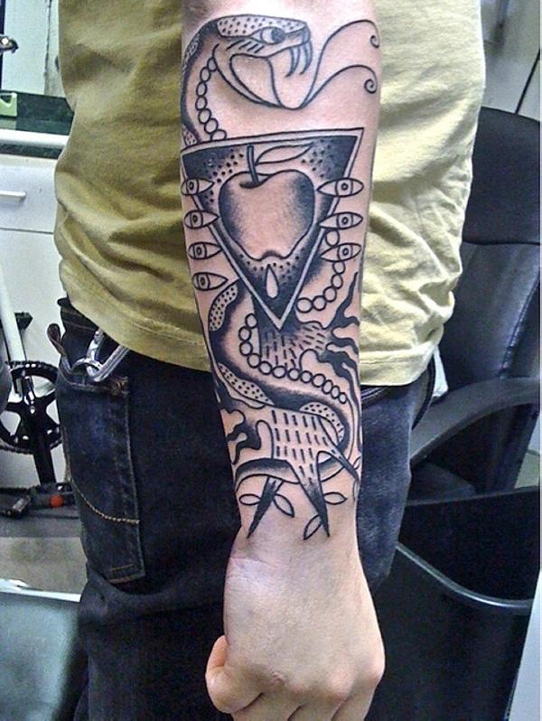 Tatouage Serpent Vert