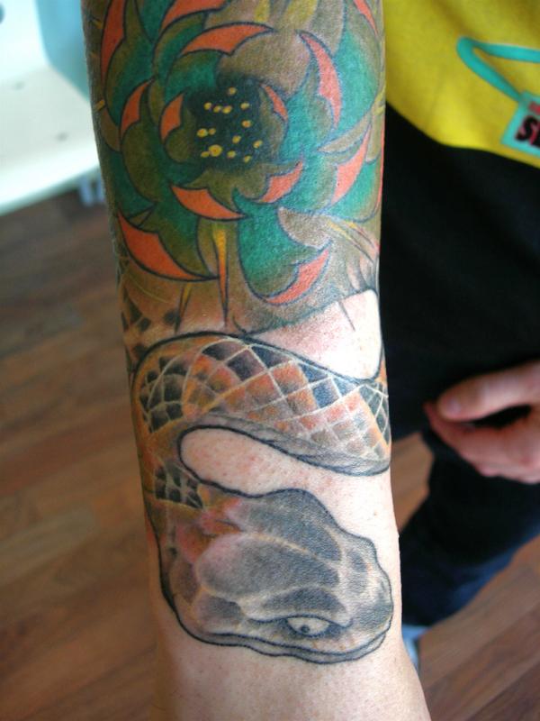 Tattoo Serpent bras complet