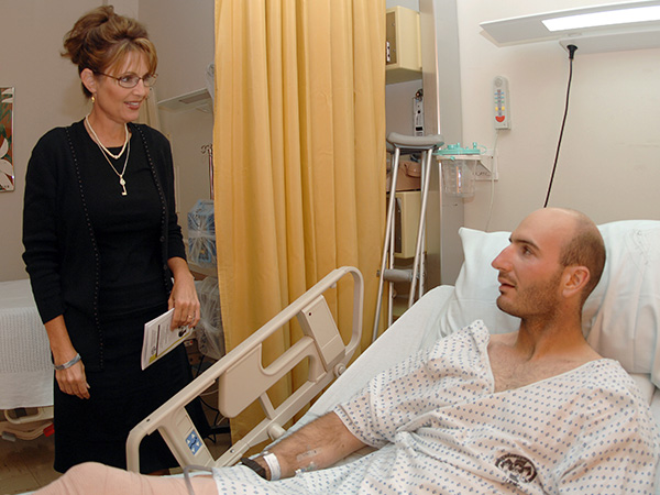 Visite à l'hôpital Sarah Palin