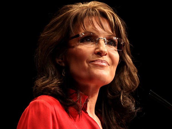 Gros plan Sarah Palin