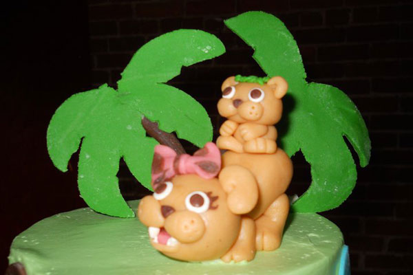 Κέικ ντους μωρών λιοντάρι