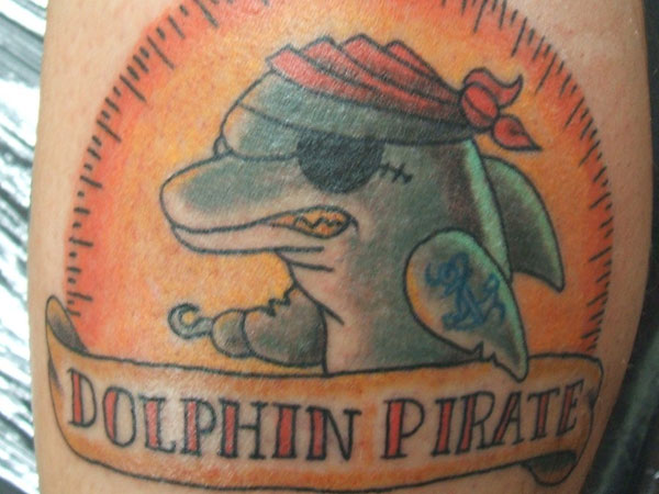 Dolphin Pirate Tattoo