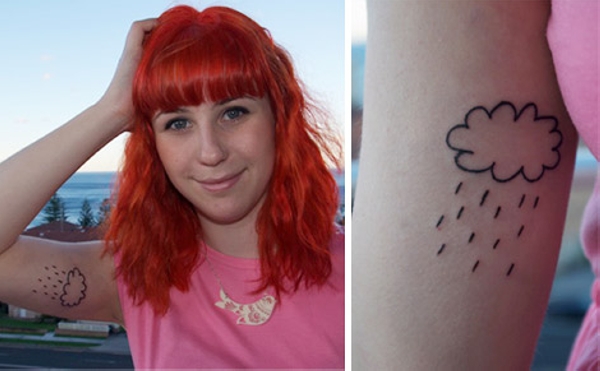 Half Sleeve Cloud Tattoo
