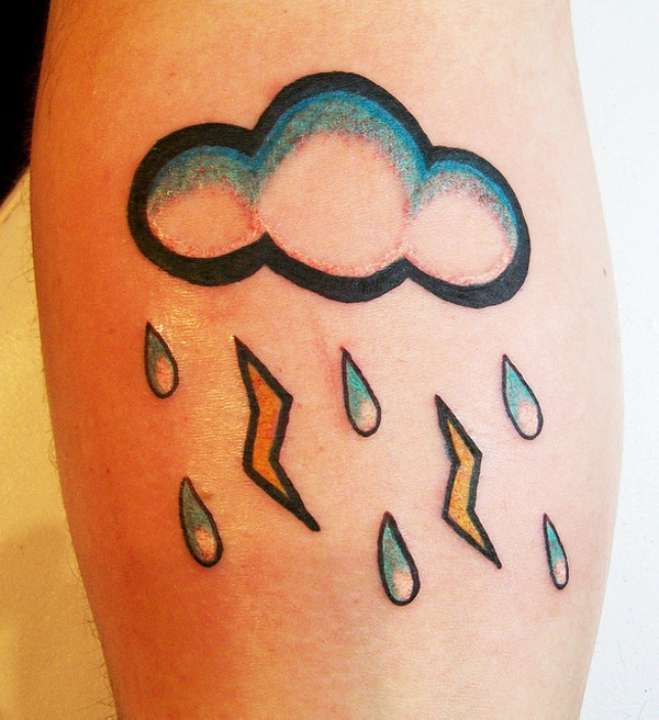 Cartoon Cloud Tattoo