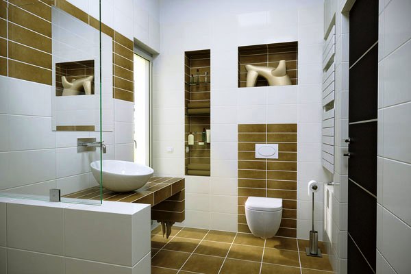 Petite salle de bain contemporaine