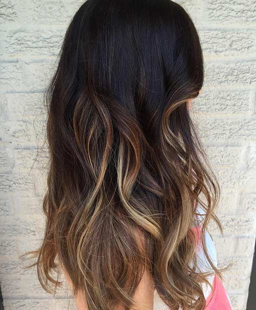 Lowlights de Balayage Marron Clair Doux