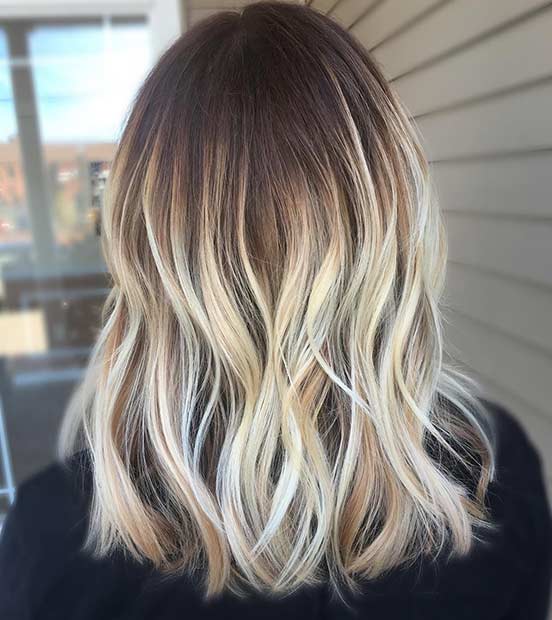 Ξανθιά Βανίλια Balayage Ombre Hair