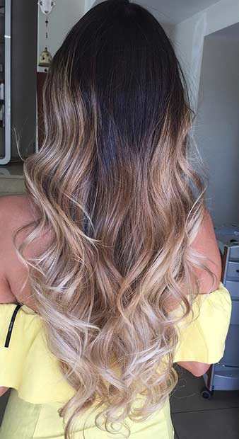 בז 'בלונדינית Balayage Ombre לברונטיות