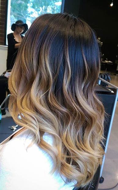 Faits saillants du balayage blonde au miel