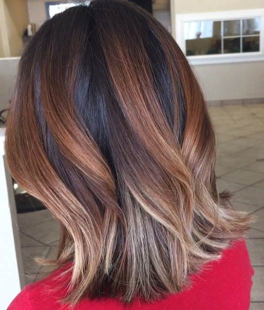 Points forts du balayage caramel doux et blond