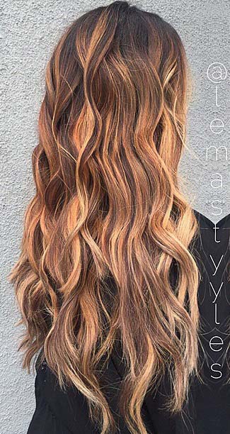 דגשי Bronzey Balayage לשיער ארוך