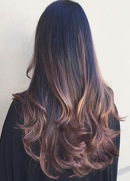 הדגשות שוקולד קלות Balayage