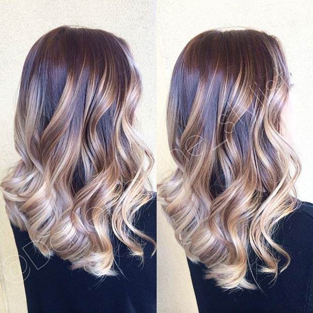 Faits saillants du balayage blond doré