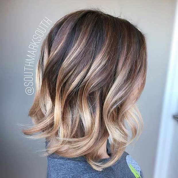 Balayage Ombre Μήκος ώμου Bob Κούρεμα