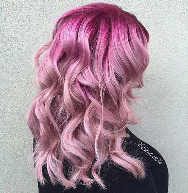 Ανοιχτό ροζ Ιδέα χρώματος μαλλιών