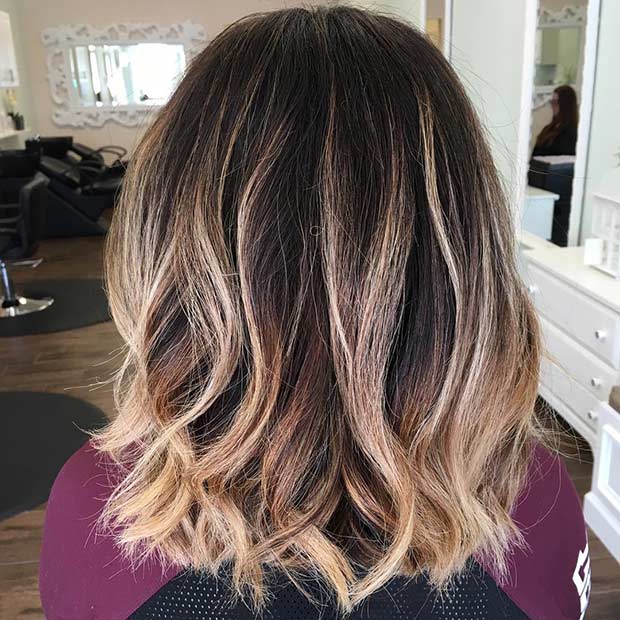 Balayage Ombre Long Bob Hairstyle