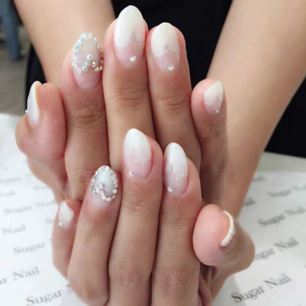 Conseils de coeur Conception d'ongles de mariage