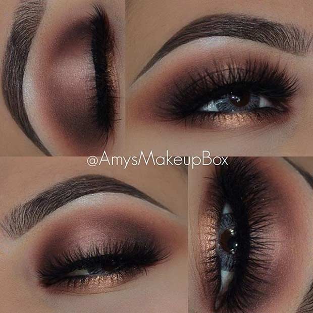 Copper Smokey Eye Makeup Look