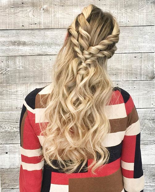 Rope Twist Half Updo pour cheveux longs