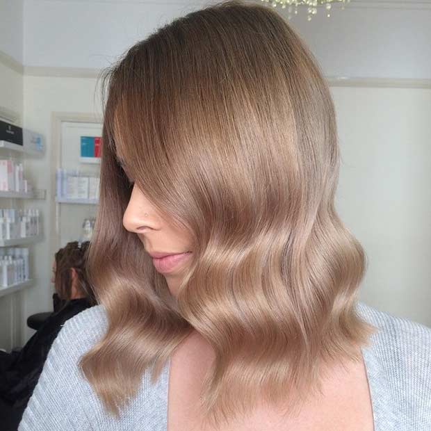 Sandy Blonde Long Bob Hairstyle