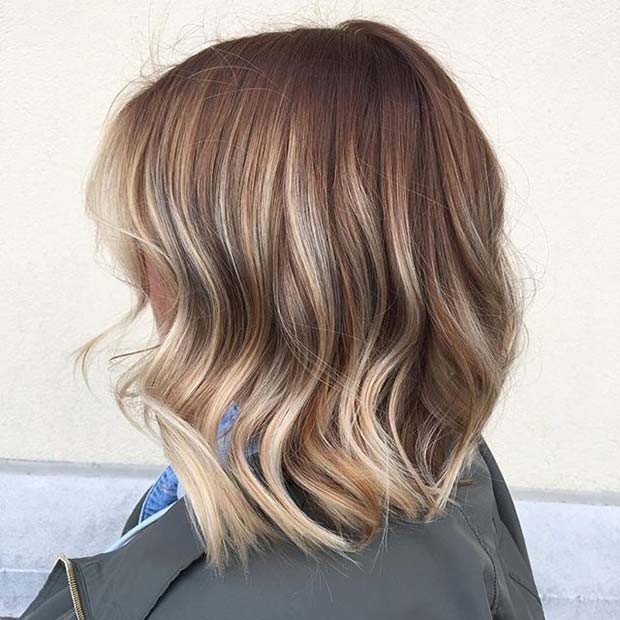 Caramel Long Bob Style με ξανθά άκρα