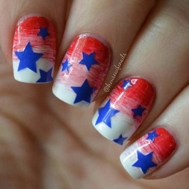 Star Nail Design για τις 4 Ιουλίου