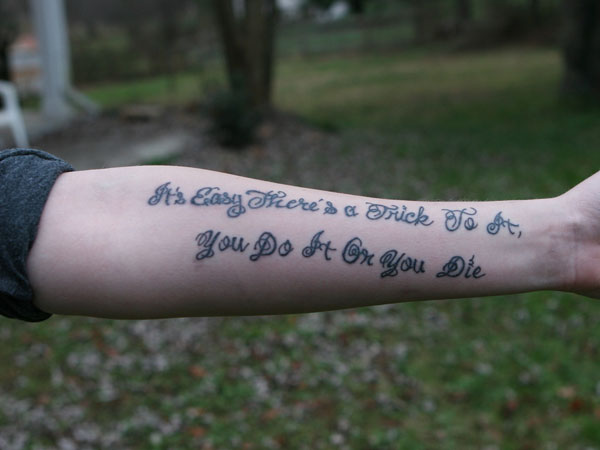 Pretty Quote Tattoo