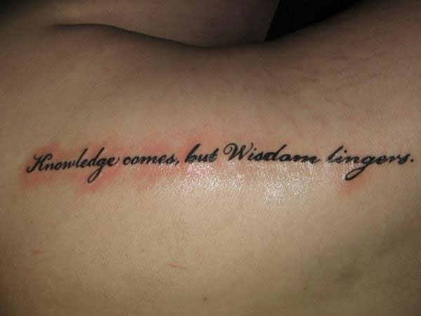 Wise Quote Tattoo