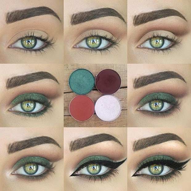 Tutoriel de maquillage pour les yeux verts