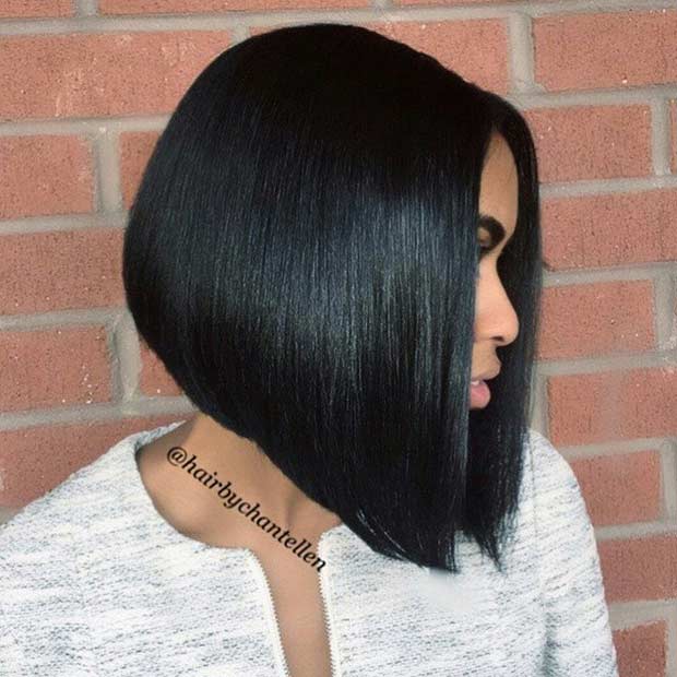 Κούρεμα Straight A Line Bob για μαύρες γυναίκες