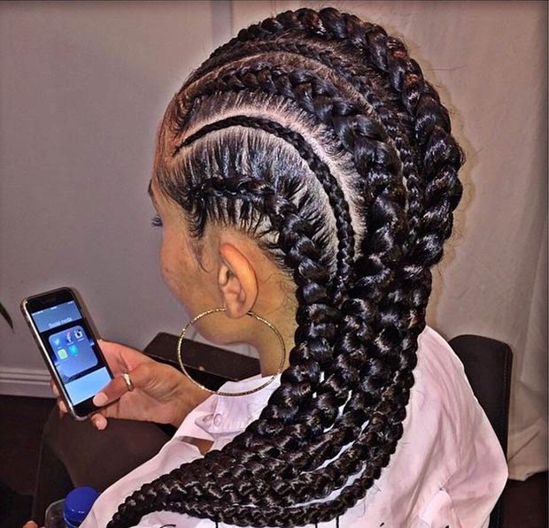 Χτένισμα Cornrows για μαύρες γυναίκες