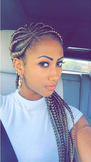 Style de tresses blondes du Ghana