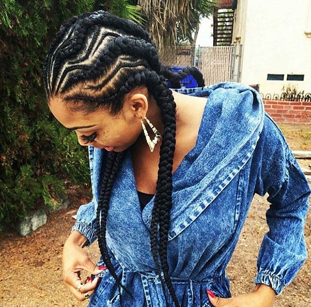 Coiffure Big Cornrows