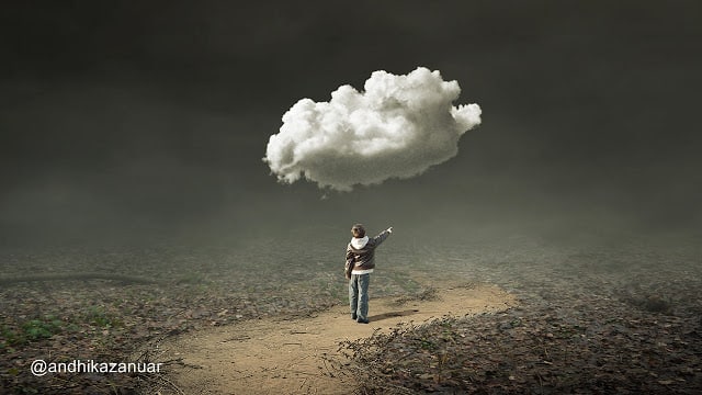 Clouds Alone - Tutoriel de manipulation de Photoshop Fantasy Tutoriels de composition Photoshop sur le Web