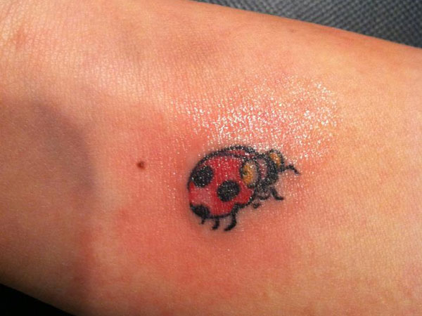 Petit tatouage de coccinelle