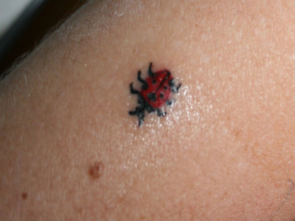 Petit tatouage de coccinelle