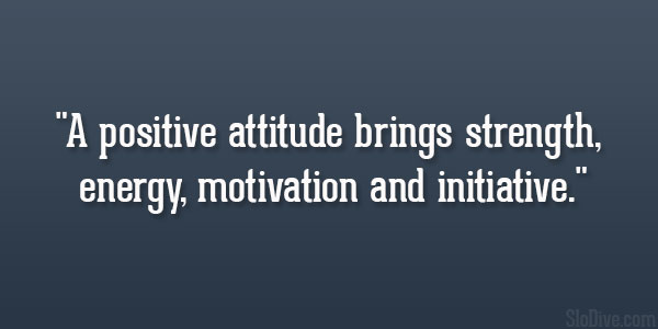 Citation sur l'attitude positive