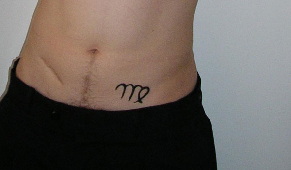 Hip Virgo Tattoo