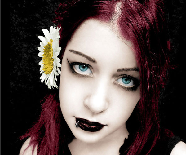 Flower Goth Girl