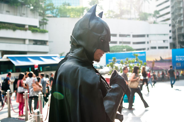 Vue de côté Batman