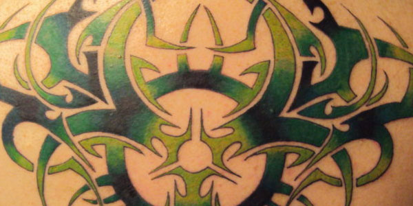 Tribal Biohazard Back Piece