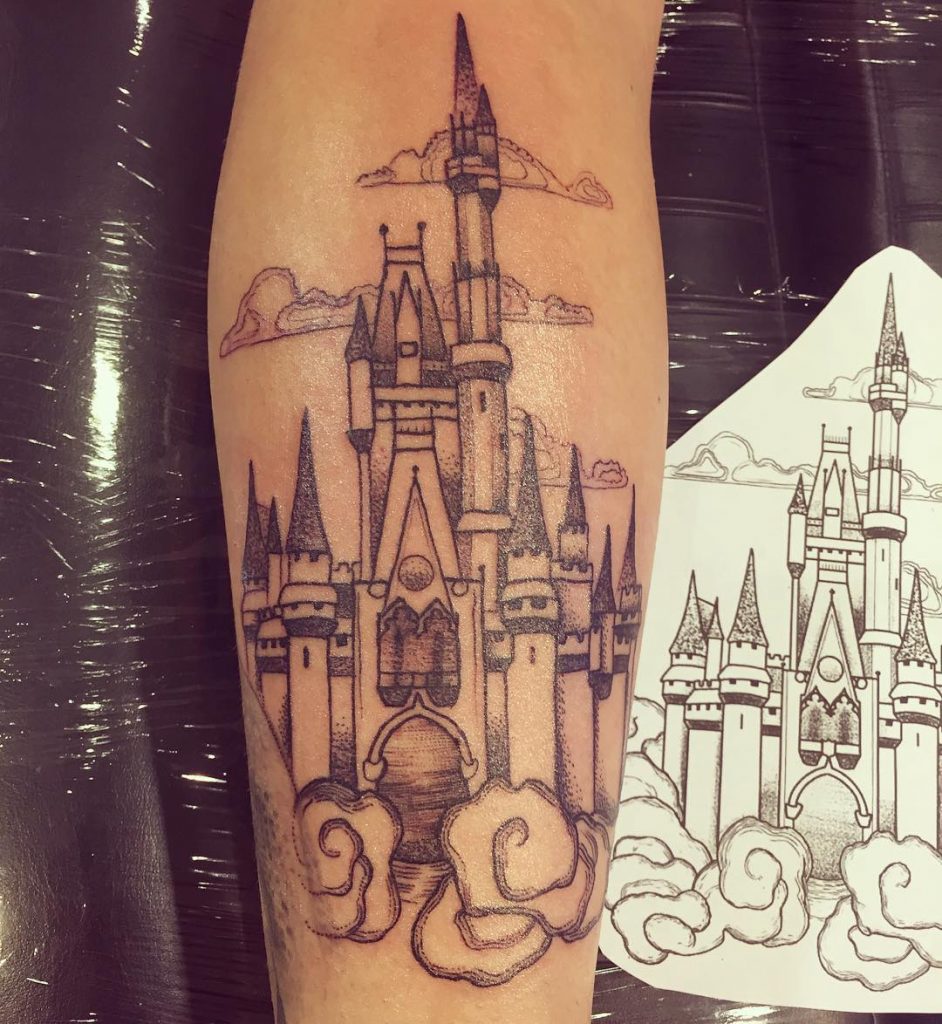 Disney Land Τατουάζ Disney Castle